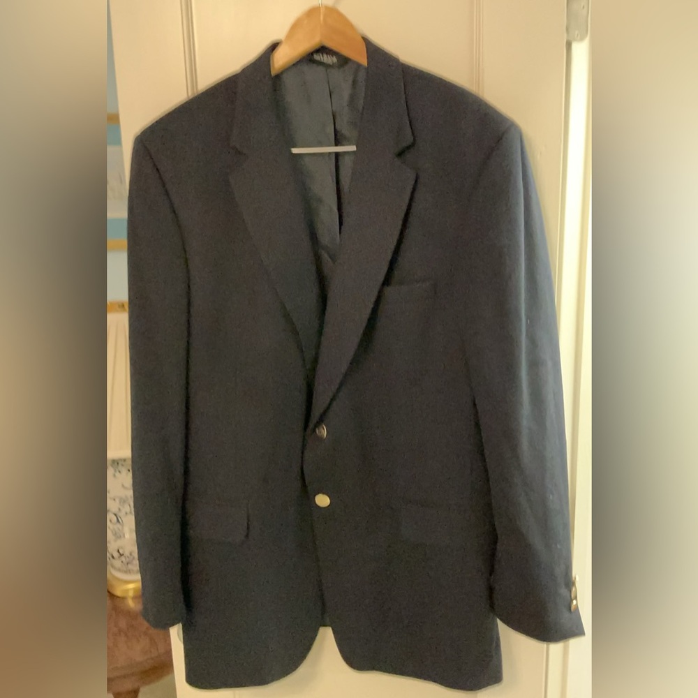 Jos. A. Bank navy blue 100% cashmere size 46 L sport coat
